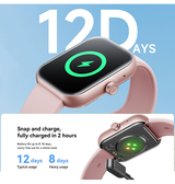 SmartWatch | Aktivitetsur - Bluetooth 5.4 - Pulsmåling - SmartWatch - Pink - DELUXECOVERS.DK