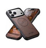 iPhone 18 Pro - Suteni®  Vegansk Læder cover M. MagSafe  - Brun