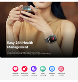 SmartWatch | Aktivitetsur - Bluetooth 5.4 - Pulsmåling - SmartWatch - Sort - DELUXECOVERS.DK