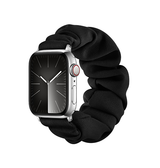 Apple Watch 38-42mm | Apple Watch (38/40/SE/41/42mm) - Scrunchie Dame Rem - Sort - DELUXECOVERS.DK