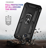 iPhone 15 | iPhone 15 - NX Pro™ Armor Cover m. Ring Holder - Sort - DELUXECOVERS.DK