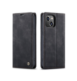 iPhone 15 | iPhone 15 - CaseMe™ Noble plånboksfodral i läder - Svart - DELUXECOVERS.SE