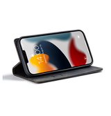 iPhone 13 Mini | iPhone 13 Mini - CaseMe™ Noble plånboksfodral i läder - Svart - DELUXECOVERS.SE
