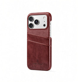 iPhone 17 Pro Max | iPhone 17 Pro Max - NX Design™ Læder Cover M. Kortholder - Brun - DELUXECOVERS.DK