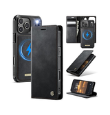 iPhone 17 Pro Max | iPhone 17 Pro Max - CaseMe™ 2-i-1 Premium Læder Cover / Pung - Sort - DELUXECOVERS.DK