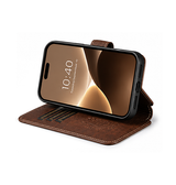 iPhone 17 Pro Max | iPhone 17 Pro Max - Suteni® 2-i-1 Læder Cover M. MagSafe - Brun - DELUXECOVERS.DK