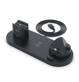 3-i-1 & Multi-Ladestationer | 6-i-1 Mobil Ladestation Trådløs til Mobil / iPhone (15W) - Sort - DELUXECOVERS.DK