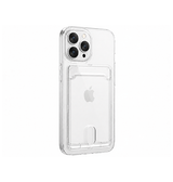 iPhone 14 Pro Max | iPhone 14 Pro Max - DeLX™ Silikone Cover Med Kortholder - Gennemsigtig - DELUXECOVERS.DK
