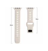 Apple Watch 42-49mm | Apple Watch (42/44/SE/45/46/49mm) - Square Buckle Silikonerem - Sand - DELUXECOVERS.DK