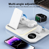 3-i-1 & Multi-Ladestationer | NX-Tech™ - 3-i-1 Trådløs Ladestation - 30W - Hvid - DELUXECOVERS.DK