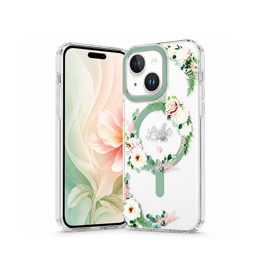 iPhone 15 Plus | iPhone 15 Plus - LUX™ MagSafe Silikone Cover - Floral - DELUXECOVERS.DK