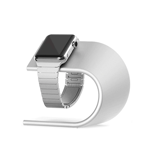 Apple Watch Opladere & Standere | Apple Watch - CNC Aluminium Dock / Oplader Stand - Sølv - DELUXECOVERS.DK