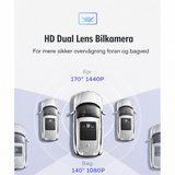 Dashcam | 4K UHD Dashcam M. Skærm - G-Sensor - GPS - APP - BlackBOX™ - DELUXECOVERS.DK