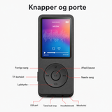 MP3/MP4 Afspiller | DeLX™ PocketPlay MP3/MP4 Musikafspiller – Bluetooth - DELUXECOVERS.DK