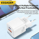 Vægoplader | 20W Hurtigoplader – Vægoplader 3.0 - Hvid - ESSAGER™ - DELUXECOVERS.DK