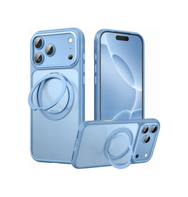 iPhone 18 Pro Max | iPhone 18 Pro Max - MagSafe Cover m. 360° Ring Holder - Lyseblå - DELUXECOVERS.DK