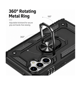 Samsung Galaxy S25 | Samsung Galaxy S25 - NX Pro™ Armor Cover m. Ring Holder - Sort - DELUXECOVERS.DK