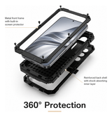 Samsung Galaxy S25 | Samsung Galaxy S25 - R-JUST™ Safeguard Vandtæt 360 °Cover - Sort - DELUXECOVERS.DK