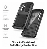 Samsung Galaxy S25 | Samsung Galaxy S25 - R-JUST™ Safeguard Vandtæt 360 °Cover - Sort - DELUXECOVERS.DK