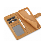 Samsung Galaxy S25 Plus | Samsung Galaxy S25 Plus - LC.IMEEKE™ Læder Cover M. Kortholder - Lysebrun - DELUXECOVERS.DK