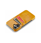 iPhone 17 | iPhone 17 - NX Design™ Læder Cover M. Kortholder - Gul - DELUXECOVERS.DK