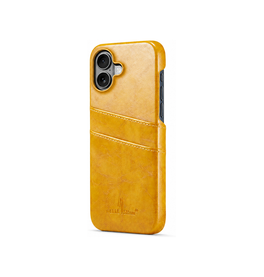 iPhone 17 | iPhone 17 - NX Design™ Læder Cover M. Kortholder - Gul - DELUXECOVERS.DK