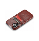 iPhone 17 | iPhone 17 - NX Design™ Læder Cover M. Kortholder - Brun - DELUXECOVERS.DK