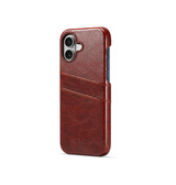 iPhone 17 | iPhone 17 - NX Design™ Læder Cover M. Kortholder - Brun - DELUXECOVERS.DK