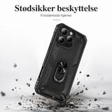 iPhone 11 Pro | iPhone 11 Pro - NX Pro™ Armor Cover m. Ring Holder - Sort - DELUXECOVERS.DK