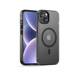 iPhone 15 | iPhone 15 - DeLX™ Translucent MagSafe Silikone Cover - Sort - DELUXECOVERS.DK