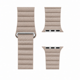 Apple Watch 42-49mm | Apple Watch (42/44/SE/45/46/49mm) - Valence™ Loop Læder Rem - Beige - DELUXECOVERS.DK