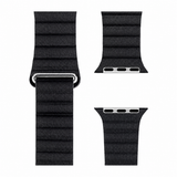 Apple Watch 38-42mm | Apple Watch (38/40/SE/41/42mm) - Valence™ Loop Læder Rem - Sort - DELUXECOVERS.DK