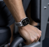 Apple Watch 42-49mm | Apple Watch (42/44/SE/45/46/49mm) - 4Run™ Silikone Løbe Sportsrem - Hvid - DELUXECOVERS.DK