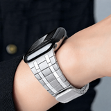 Apple Watch 42-49mm | Apple Watch (42/44/SE/45/46/49mm) - L'Empiri™ Phantom Magnetic Stålrem - Sølv - DELUXECOVERS.DK