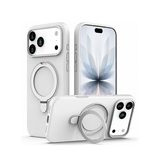 iPhone 17 Pro | iPhone 17 Pro - DeLX™ Silikone Cover m. MagSafe Ring - Hvid - DELUXECOVERS.DK