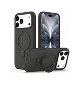 iPhone 17 Pro Max | iPhone 17 Pro Max - DeLX™ Silikone Cover m. MagSafe Ring - Sort - DELUXECOVERS.DK