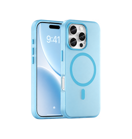 iPhone 16 Pro Max | iPhone 16 Pro Max - DeLX™ Translucent MagSafe Silikone Cover - Blå - DELUXECOVERS.DK
