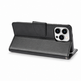 iPhone 14 Pro | iPhone 14 Pro - BUTTERFLY™ Læder Etui / Taske M. Pung - Sort - DELUXECOVERS.DK