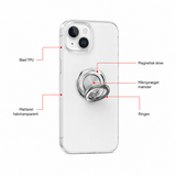 iPhone 15 | iPhone 15 - DeLX™ Silikone Cover M. Ring - Gennemsigtig - DELUXECOVERS.DK