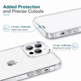 iPhone 12 Pro Max | iPhone 12 Pro Max - DeLX™ Glitter Silikone Cover - Sølv - DELUXECOVERS.DK