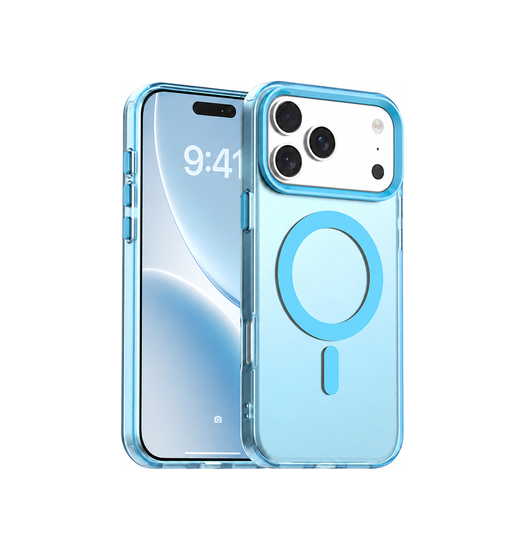 iPhone 17 Pro | iPhone 17 Pro - DeLX™ Frosted Cover m. MagSafe - Blå - DELUXECOVERS.DK