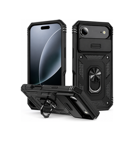iPhone 17 Air | iPhone 17 Air - NX Pro™ Armor Cover m. Ring Holder - Sort - DELUXECOVERS.DK