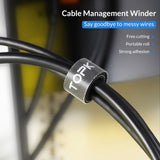 Kabelorganisering | TOPK™ | Kabelbindere - Genanvendelige & Delbare Nylon - 1 stk - Sort - DELUXECOVERS.DK