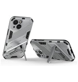 iPhone 13 Mini | iPhone 13 Mini - Eagle™ PRZ Stødsikkert Cover M. Kickstand - Hvid - DELUXECOVERS.DK