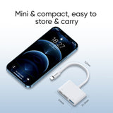 Adapter | 4-i-1 Lightning Kortlæser & USB Adapter til iPhone – SD/TF/USB - DELUXECOVERS.DK