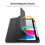 iPad 10.9" (2022) | iPad 11" (2025) / iPad 10.9" (2022) - Dux Ducis™ Mesh Design Trifold Cover - Sort - DELUXECOVERS.DK