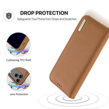 iPhone 17 Pro Max | iPhone 17 Pro Max - DUX DUCIS® Ægte Læder Etui M. Kortholder - Brun - DELUXECOVERS.DK