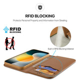 iPhone 17 Pro | iPhone 17 Pro - DUX DUCIS® Ægte Læder Etui M. Kortholder - Brun - DELUXECOVERS.DK