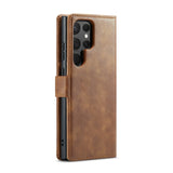 Samsung Galaxy S21 Ultra | Samsung Galaxy S21 Ultra - Vintage 2-i-1 læder etui (aftageligt cover) – Brun – DG.MING™ - DELUXECOVERS.DK
