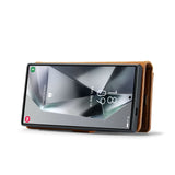 Samsung Galaxy S21 Ultra | Samsung Galaxy S21 Ultra - Vintage 2-i-1 læder etui (aftageligt cover) – Brun – DG.MING™ - DELUXECOVERS.DK